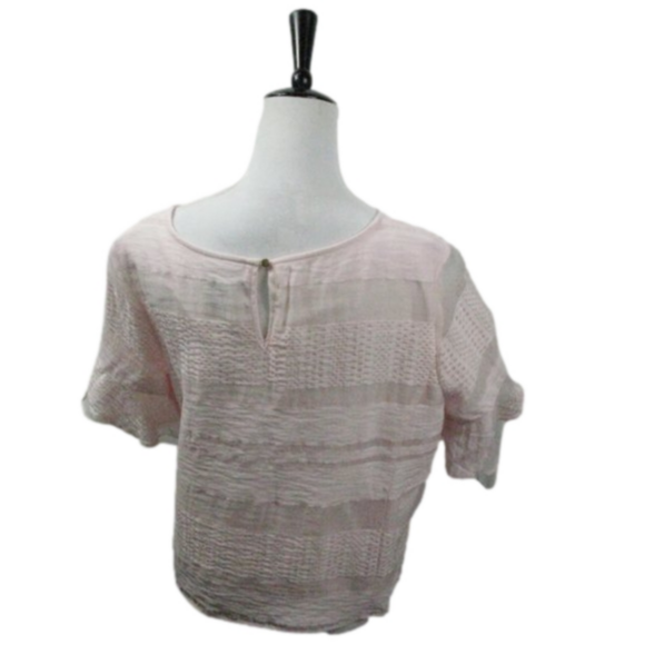 Liz Claiborne Pink Flowy Short Sleeve Blouse Size PXL - Picture 3 of 3